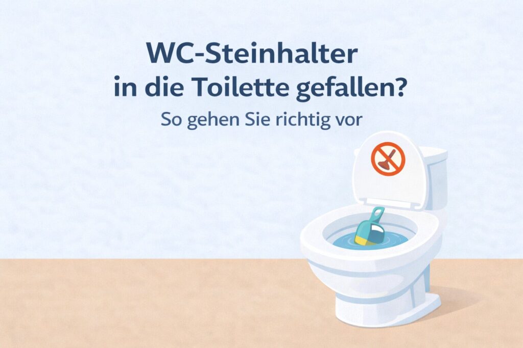 WC-Steinhalter im WC – nicht plömpeln, richtig vorgehen