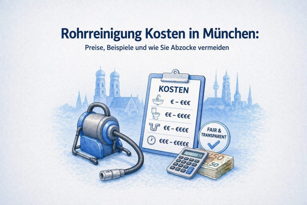 Rohrreinigung Kosten in München Übersicht mit Preisen, Beispielen und Tipps gegen Abzocke
